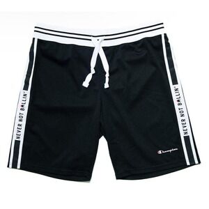 Champion Shorts Men's XL Black Sports Athletic Basketball Retro‎ 90s Shine EUC